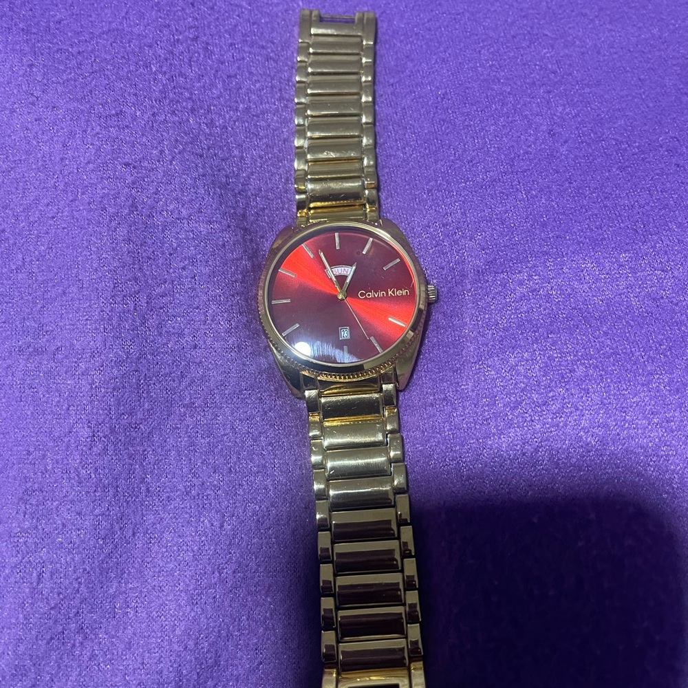 Calvin Klein Gold and Red Bracelet watch (Please message me before purchasing)